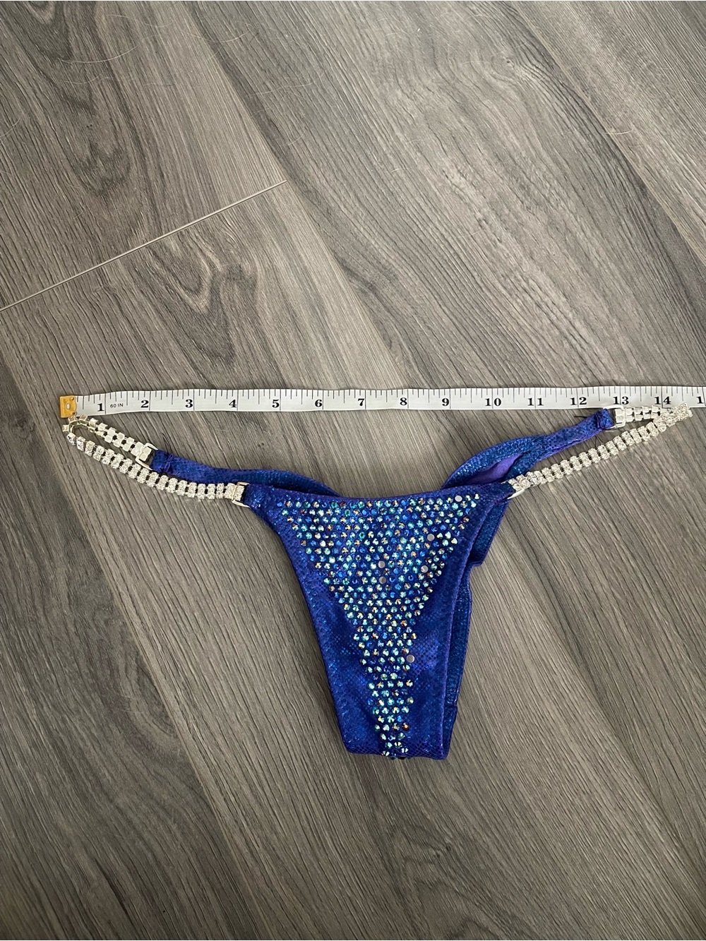 TOXIC ANGEL BIKINI | BLUE RHINESTONE COMPETITION SUIT - Picture 11 of 13